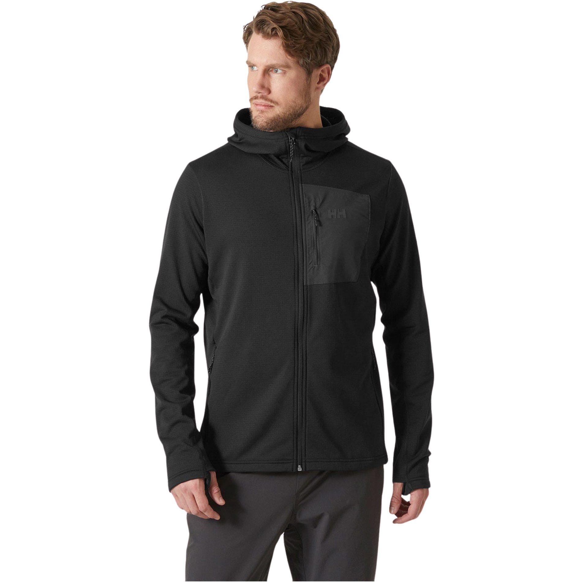 2026 Helly Hansen Versalite Hooded Fleece Jacket 49547 - Til Mænd Black
